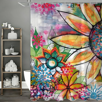 Shower Curtains with Hooks Included