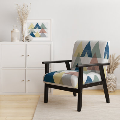'Gebler - Triangle de composition géométrique II - Fauteuil d'appoint rembourré moderne