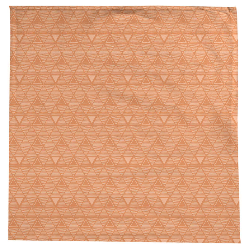Classic Hand Drawn Triangles Tablecloth, Orange