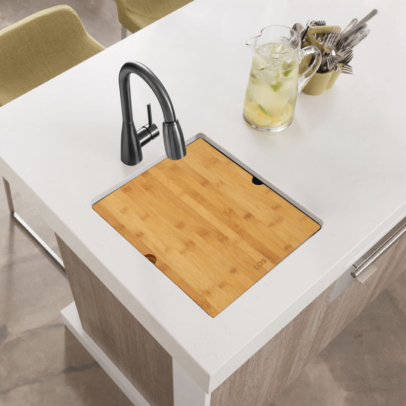 Petit évier de cuisine en acier inoxydable LQS L 15 po x l 17 po