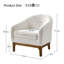 Joseph Modern Boucle Armchair Chair with Barrel Back-926041288