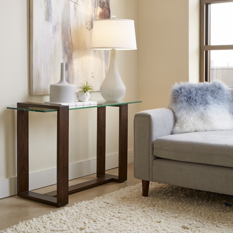Khan 48'' Glass Top Console Table