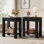 Petite table d'appoint Farmhouse avec tablette de rangement pour le salon
