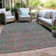 Machine Washable Indoor/Outdoor Xhevrie Teal Rug