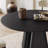 Italian-style black solid wood dining table set