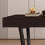Bureau rectangulaire en bois manufacturé de couleur fumée avec tiroirs-323435796
