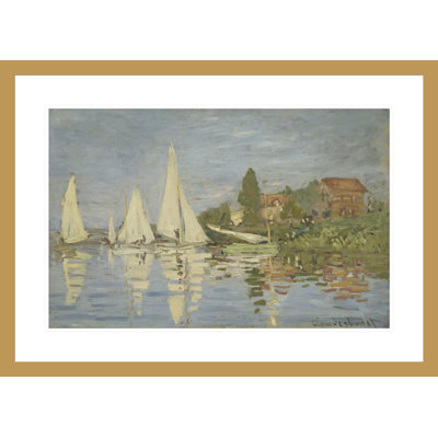 «Regatta at Argenteuil» par Claude Monet, impression giclée encadrée
