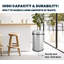 17 Gallon Stainless Steel Indoor Recycling Bin Receptacle with Swivel Lid