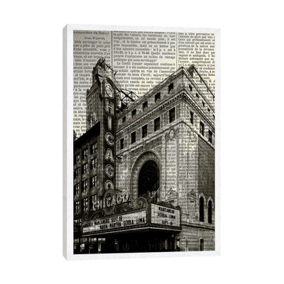 Newspaper City 2 1 Piece Wall Art on Canvas