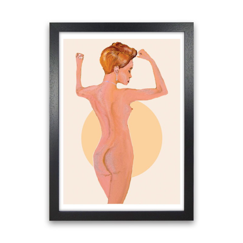 Nude Woman by Pixy Paper - Print, Black Framed, 84cm H x 59.4cm W x 3cm D