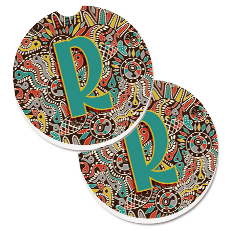 Sous-verre voiture tribal initial, R