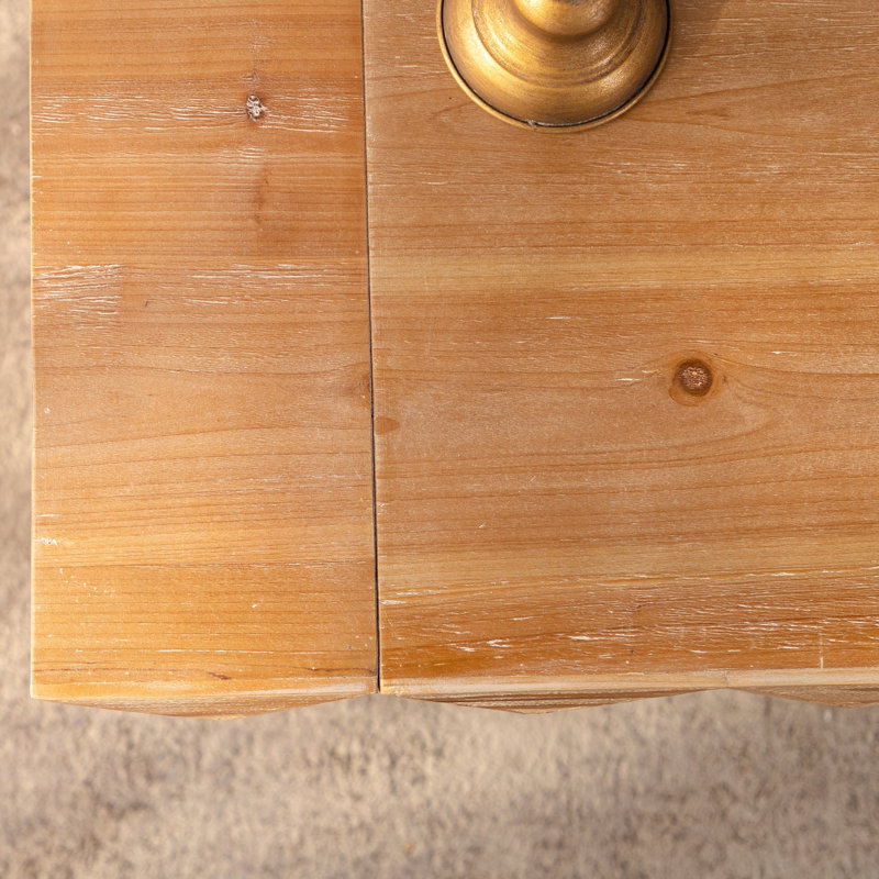 47.24" Rustic Geometric Relief Coffee Table