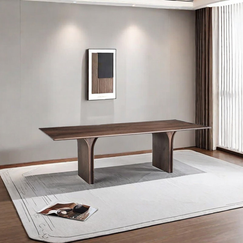 Table de salle à manger simple en bois massif, H 29,53 po x L 70,87 po x l 31,5 po