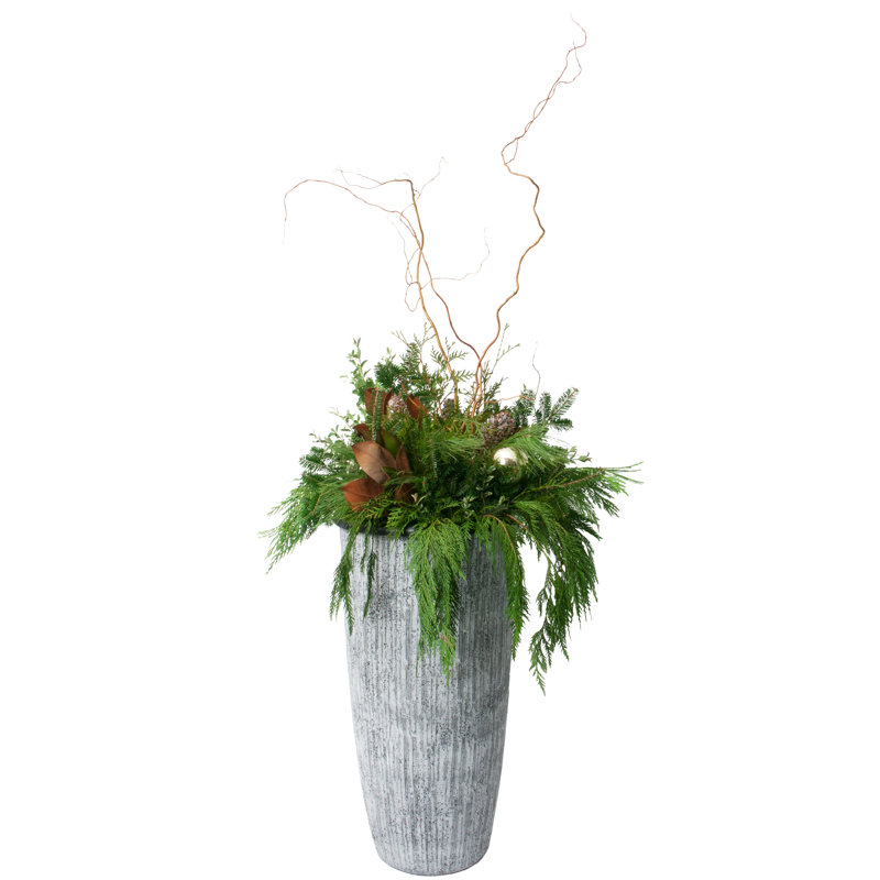 Chupp Composite White Bark Pot Planter