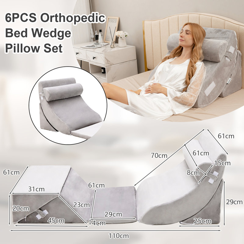 Orthopedic L110 x W61cm Foam Medium Support Pillow