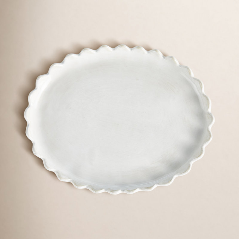 Plateau ovale Drian, Blanc