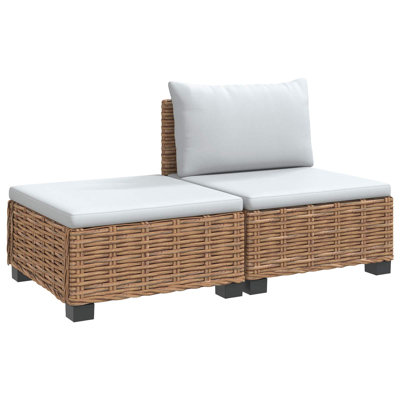 72 cm W Patio Corner Sofa Set with Cushions