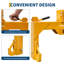3-Point Quick Hitch for Category 1 Tractors – 3000 LBS Capacity with Upgraded Adapter & 2" Receiver – 5-Level Adjustable Heavy-Duty Hitch Attachment for Farm Implements & Trailers, Yellow