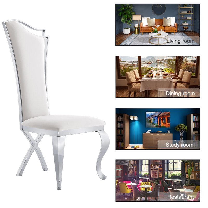 Chaise d'appoint Kendahl, Argent argent