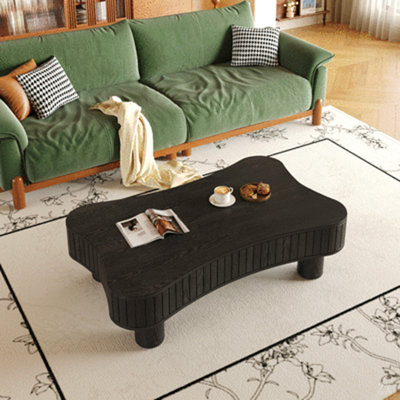 Nesting Coffee Table Set of 2 Round Wooden Coffee Tables Circle Modern Table for Small Space Living Room Bedroom Accent End Side Table