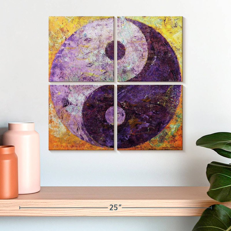 Kerrick Purple Yin Yang, 18" H x 18" W