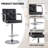 Bar Stools Set , Adjustable Counter Bar Chairs With Arms, PU Leather, 360° Swivel, Gas Lift Stools For Home Kitchen-1861158793-1867590049