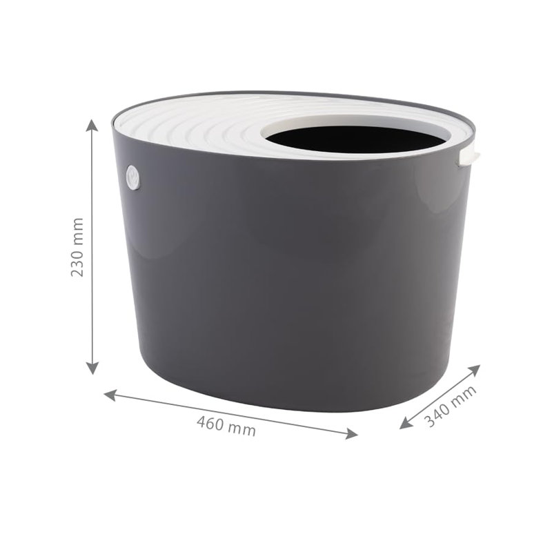 Polypropylene Litter Box, Grey