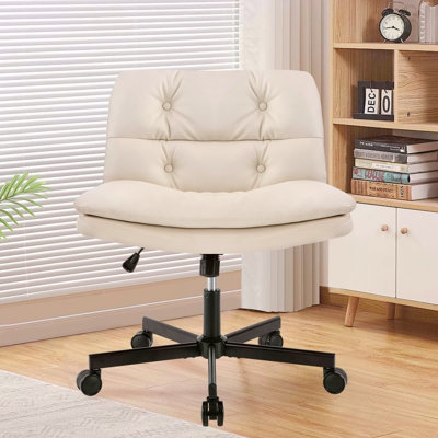 Fauteuil de bureau pivotant à 360 ° de grande taille avec roulettes