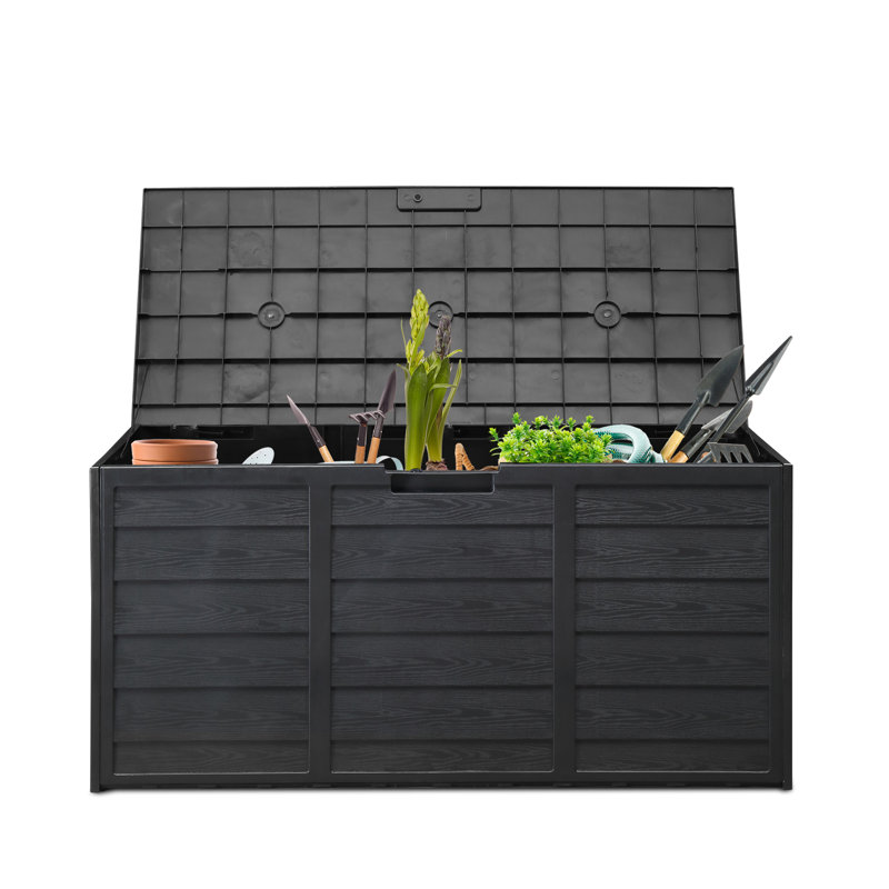 75 Gallon Lockable Cabinet Deck Box, Black