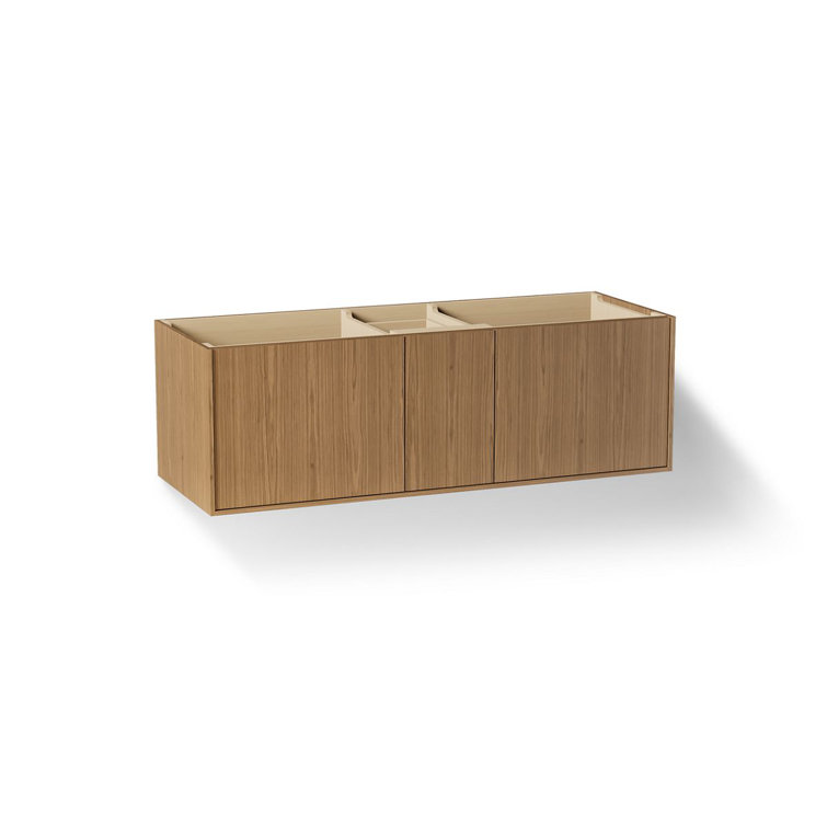 Jute Tones 60" Vanity Base Only 2 Sink Bathroom Vanity Base Only Base