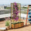 Lit de jardin surélevé en bois avec treillis
