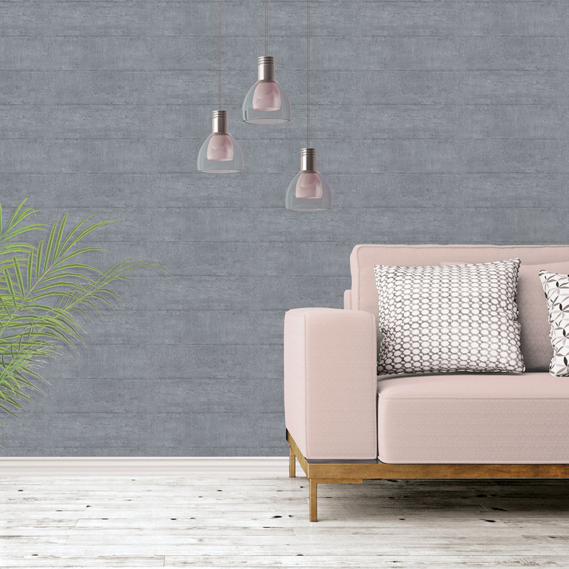 Nostalgie Concrete Design Wallpaper Roll, Gray