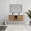 Meuble-lavabo mural 48 po avec lavabo double, charnière de porte à fermeture en douceur