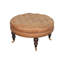 Repose-pieds brun en cuir Buffalo