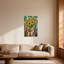 Plantes et fleurs, tournesols, livres, mosaïque, impression sur toile-1231699893