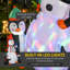 Bonhomme de neige gonflable 3 pingouins