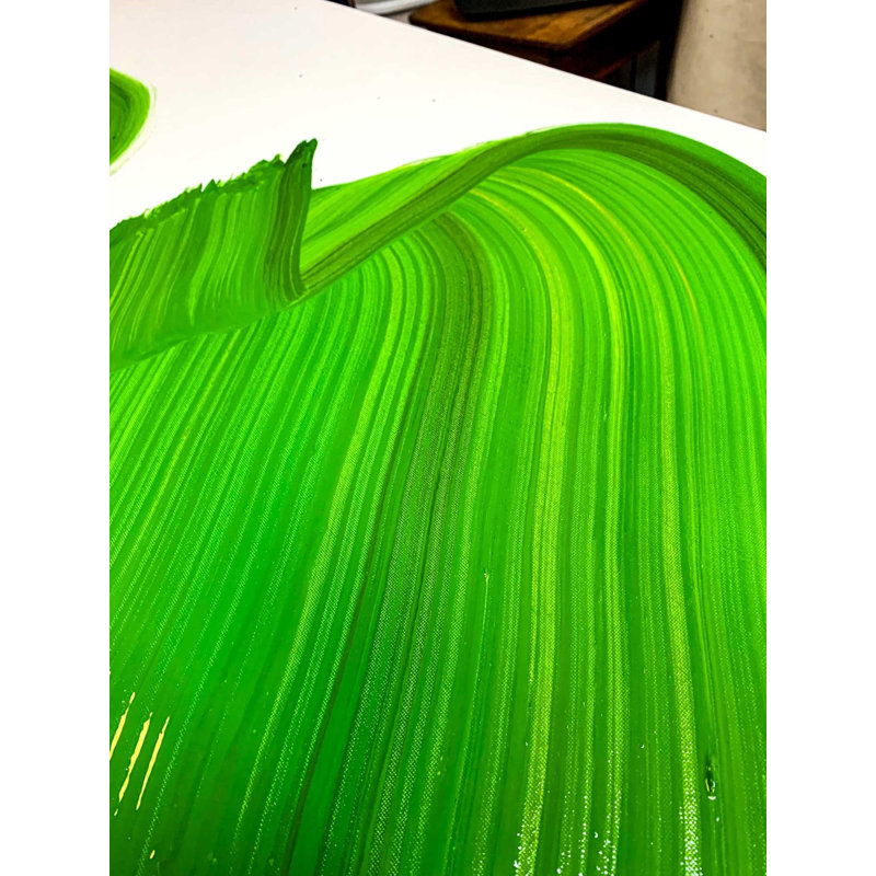 Green Machine Print by John Beard, 20" H x 20" W x 1" D, Unframed