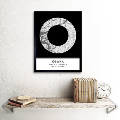 Osaka City Map Osaka Japan City Map - Single Picture Frame Typography