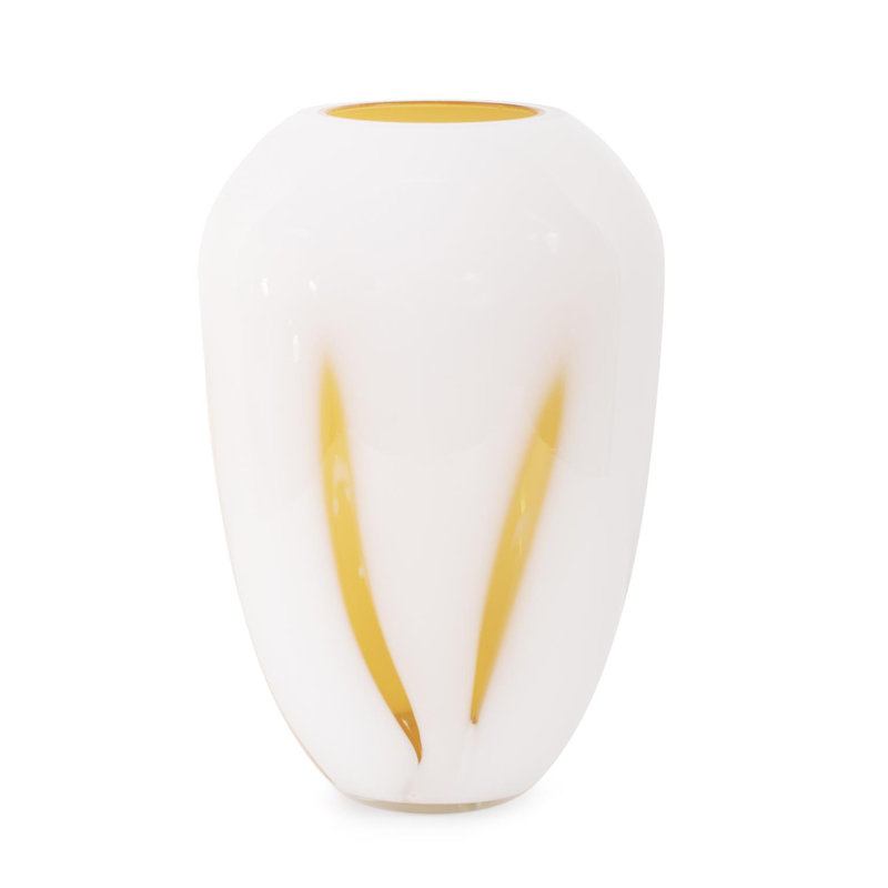 Petit vase en verre Grasberg, H 10,5 po x l 7,25 po x P 7,25 po
