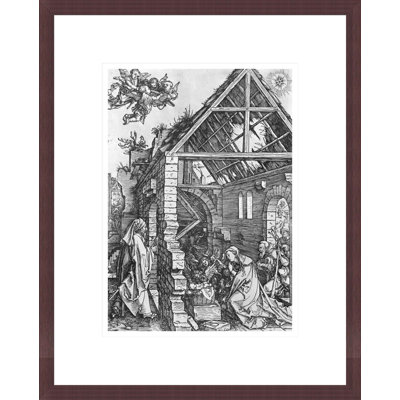 La Nativité de la série «La vie de la Vierge» par Albrecht Dürer - Estampe numérique encadrée