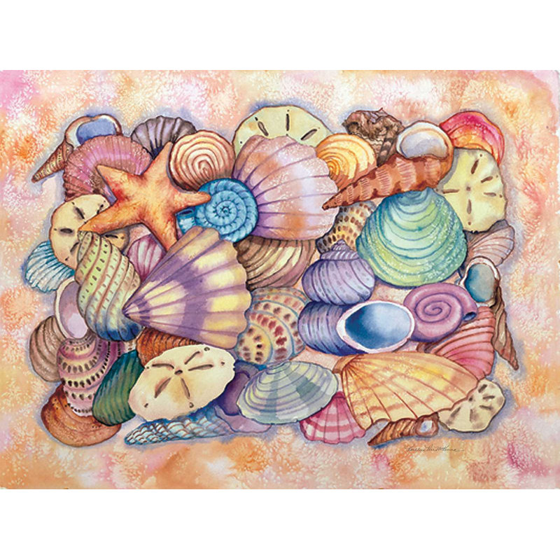 «Seashells II» par Kathleen Parr McKenna, reproduction sur toile, H 12 po x l 16 po
