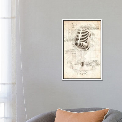 Microphone by Cornel Vlad - Painting on Canvas