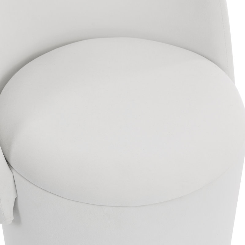 Chaise d'appoint moderne avec conception pivotante et deux tabourets assortis, chaise demi-tonneau multifonctionnelle pour meuble-lavabo et salon