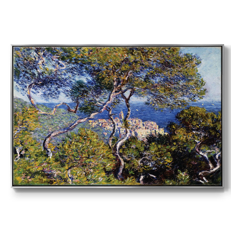 " Bordighera, 1884 ", 17" H x 25" W x 2" D, Silver