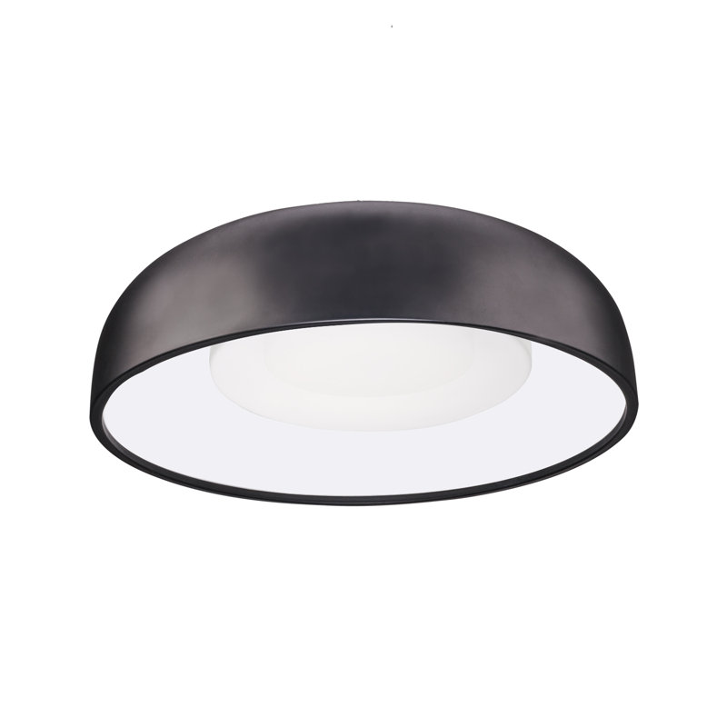 1 - Light LED Flush Mount, Black