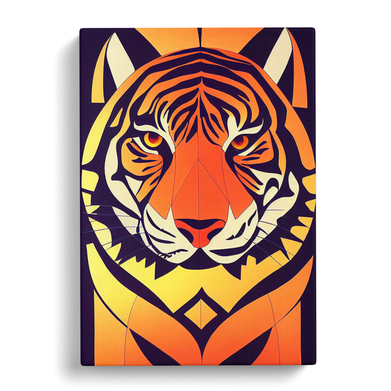 XC1022-4669X Tiger Art No.1 Abstract - Wrapped Canvas Print, 60cm H x 40cm W x 3cm D