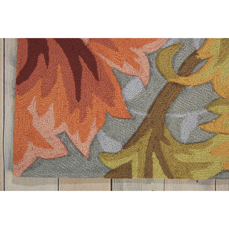 Tapis contemporain en ardoise Karyn, Rectangle 8 pi x 10 pi 6 po