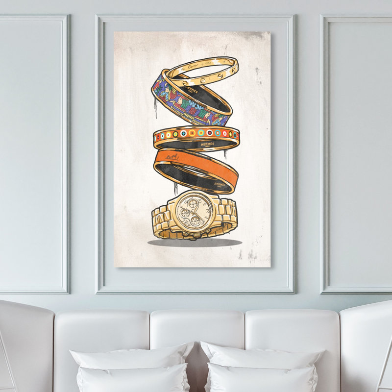 Orange bras bonbon - peinture sur toile, H 45 po x l 30 po