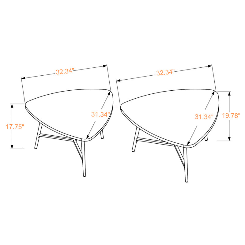 Ensemble de 2 tables d'appoint Theron