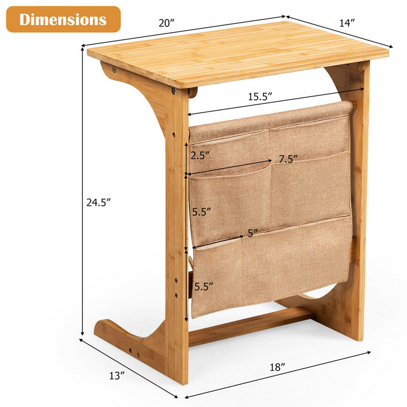 Solid Wood End Table